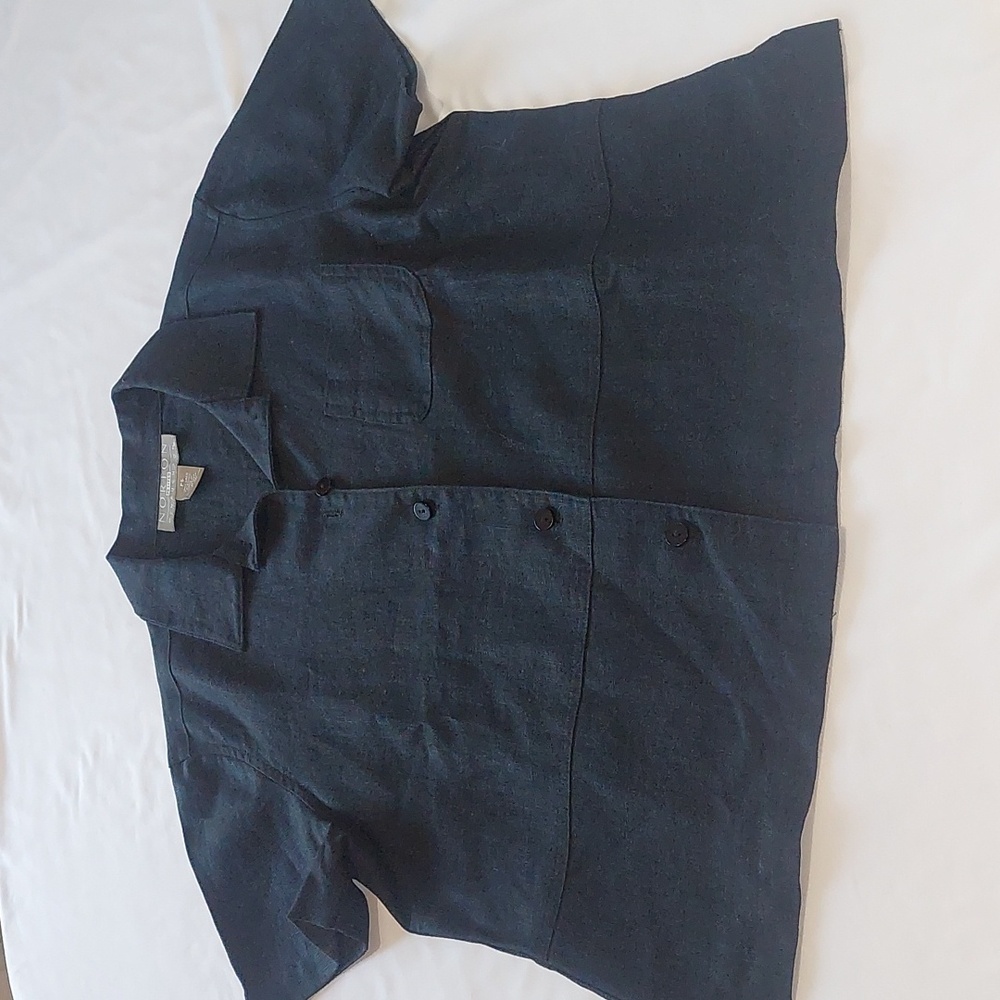 Norton McNaughton Petites .100 % Linen .Size S Dressy Top.